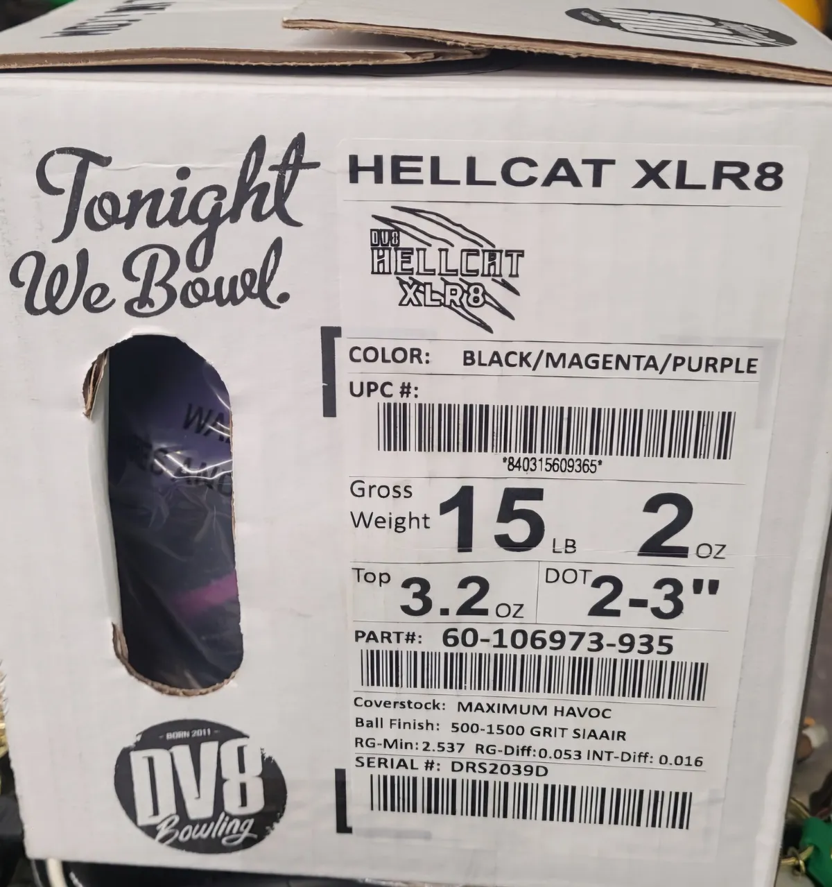 DV8. HELLCAT XLR8 15P(새볼)