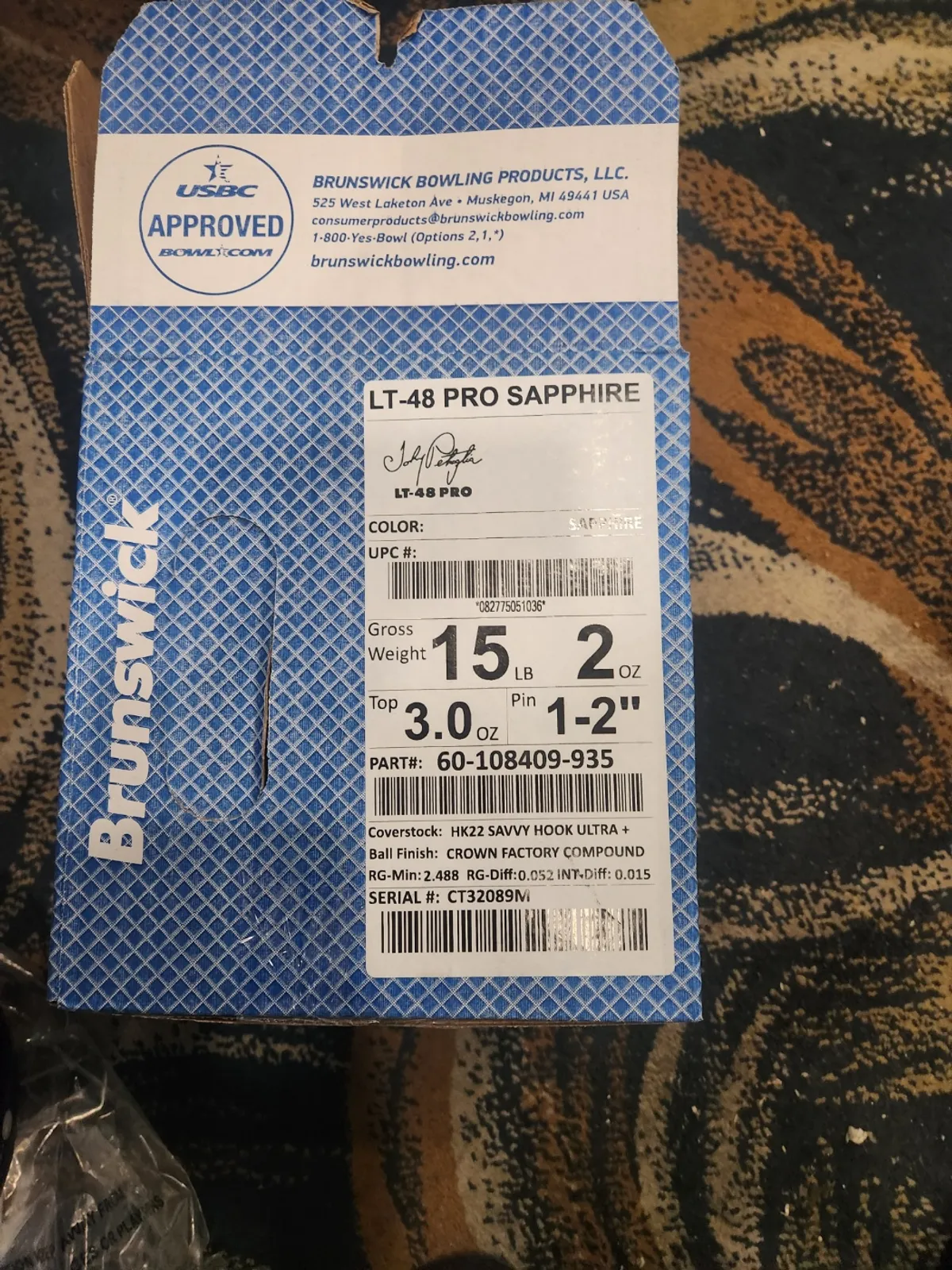 새볼링공 LT48 프로 사파이어 15p 팝니다