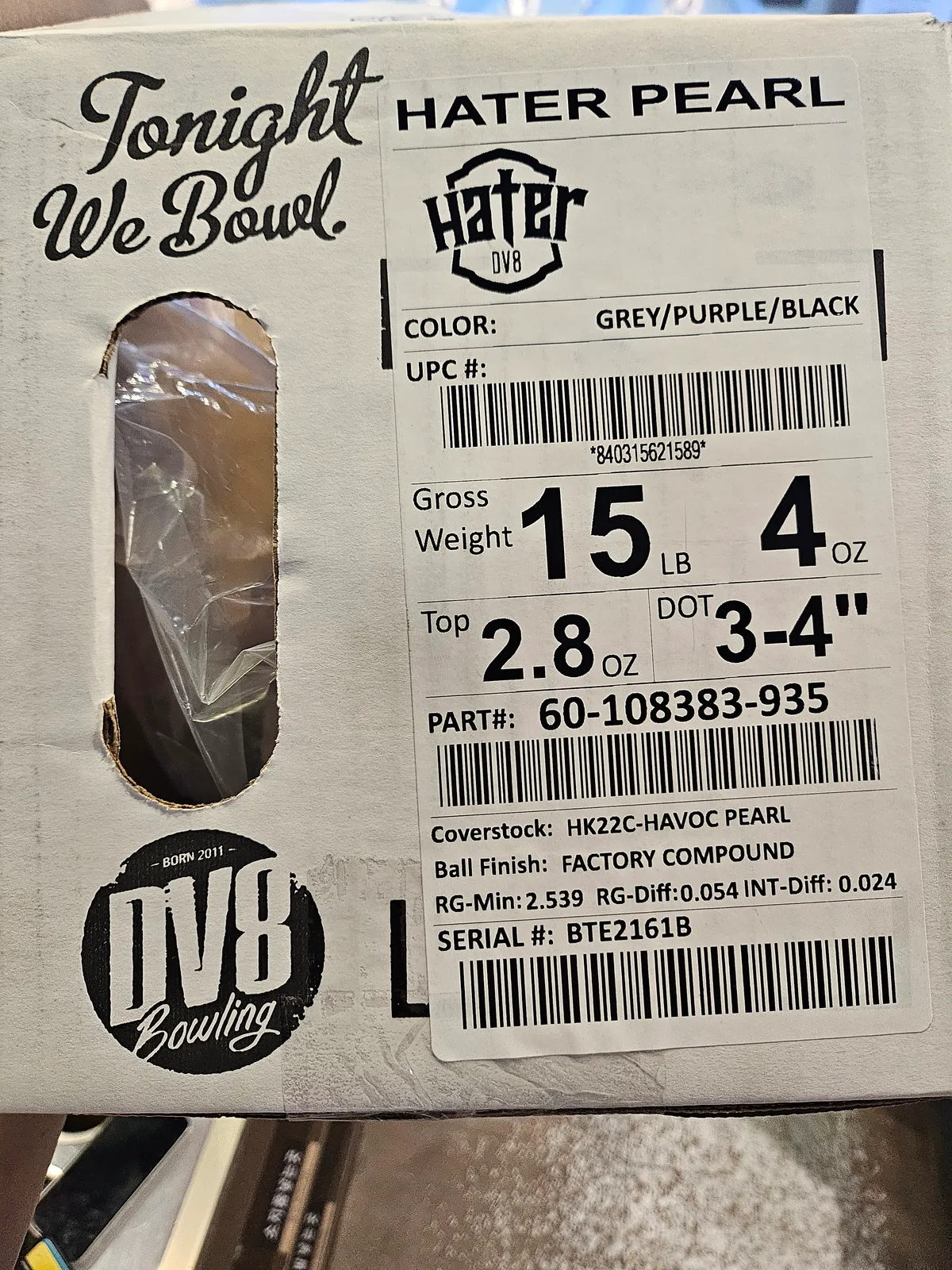 (판완)DV8 HATER PEAR 15P