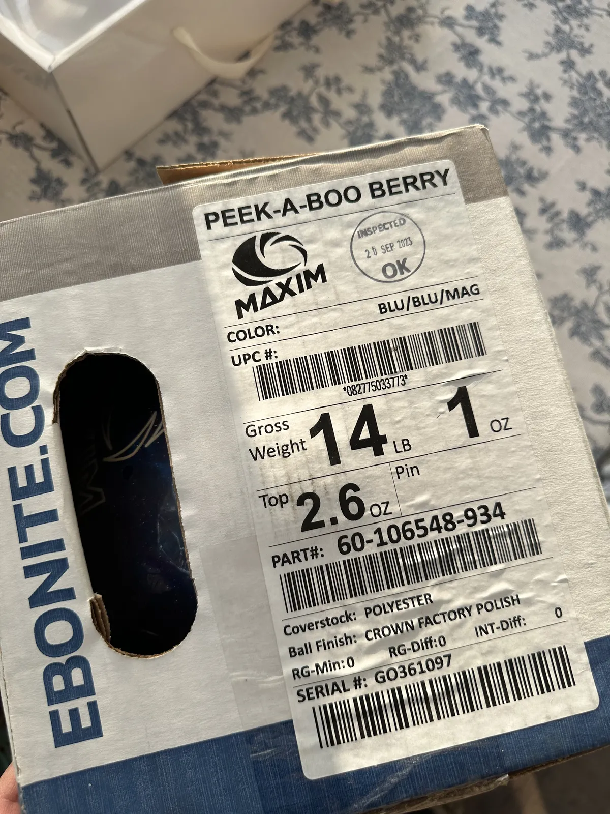 에보나이트 맥심 하드볼 14P