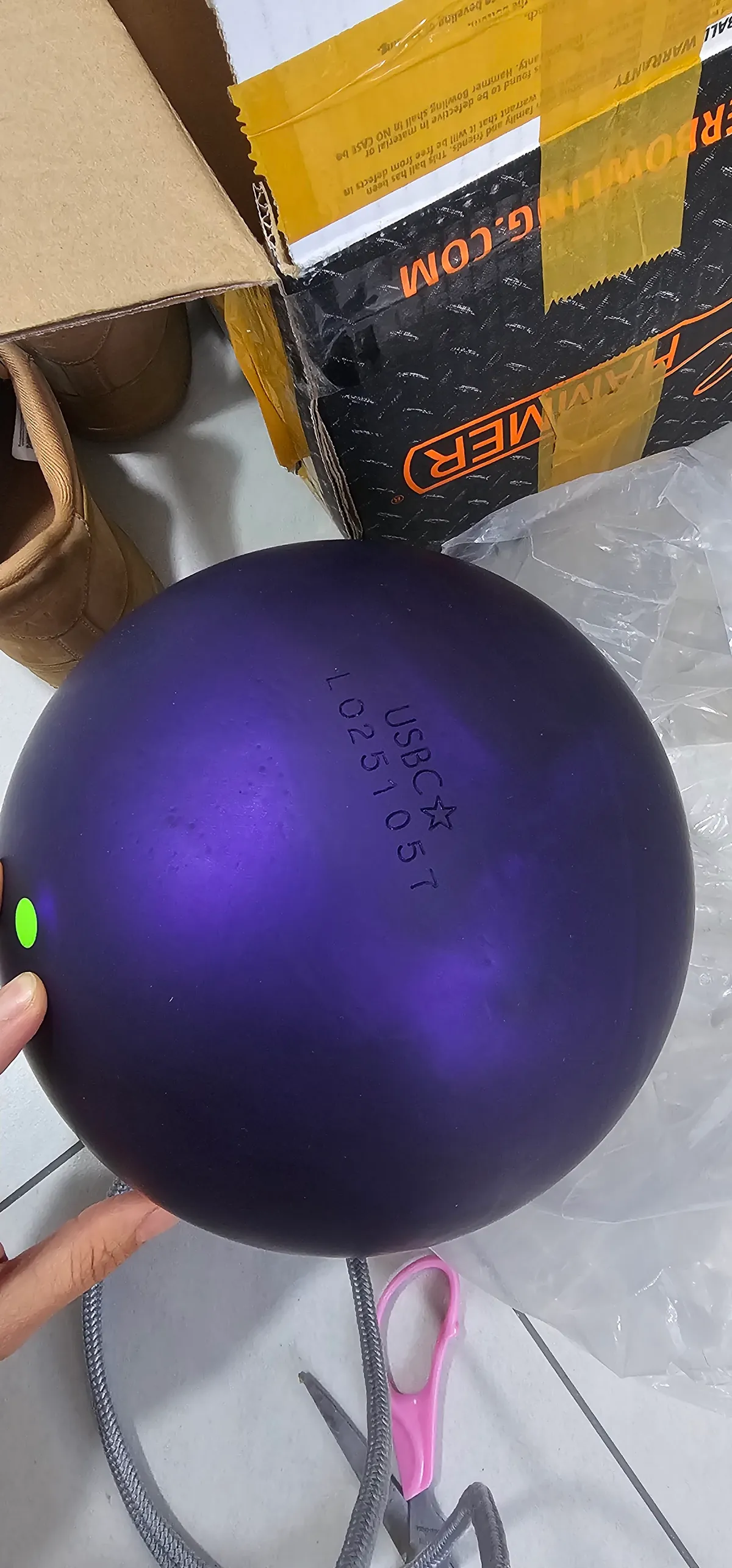 햄머퍼플 녹색핀 새볼